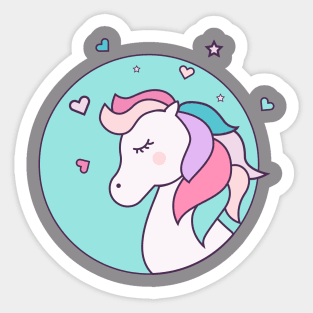 Zulu the unicorn Sticker